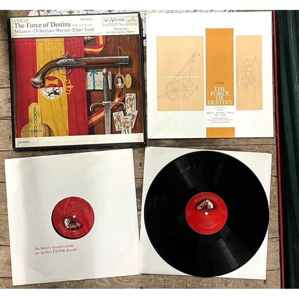 Verdi The Force of Destiny Box Set 2 LP Vinyl Record RCA